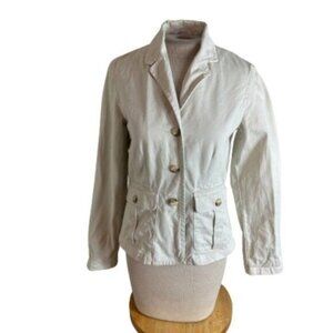 Van Heusen Women Blazer Jacket Tan Khaki Button Front XS